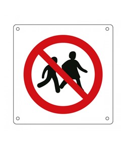 Cartello vietato  l'accesso ai bambini
