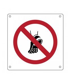 Cartello vietato  indossare scarpe con suole chiodate