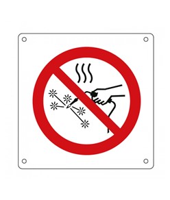 Cartello vietato  eseguire i lavori a caldo
