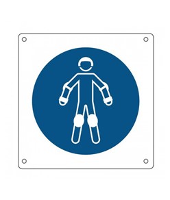 Cartello obbligo  indossare i dispositivi di protezione per pattini a rotelle