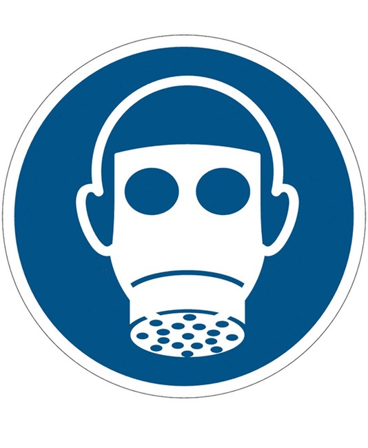 Cartello di obbligo indossare il respiratore Cartello di obbligo indossare il respiratore
