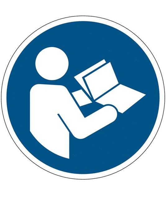 Cartello obbligo leggere le istruzioni Cartello obbligo leggere le istruzioni