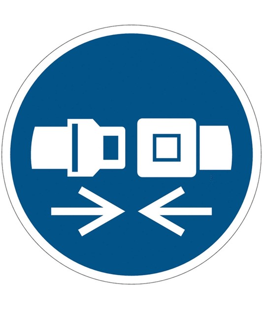 Cartello obbligo indossare la cintura di sicurezza Cartello obbligo indossare la cintura di sicurezza