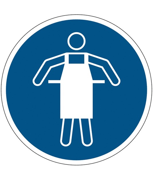 etichette adesive obbligo  usare il grembiule protettivo etichette adesive obbligo  usare il grembiule protettivo