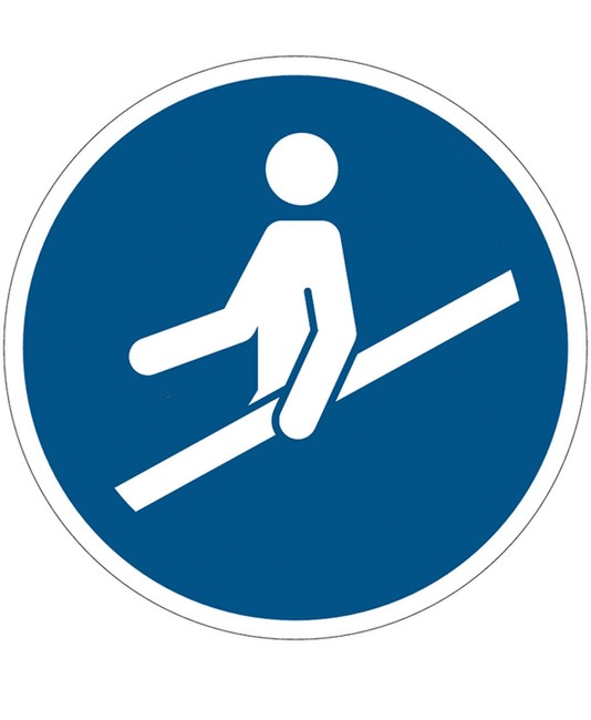 etichette adesive obbligo  usare il corrimano etichette adesive obbligo  usare il corrimano