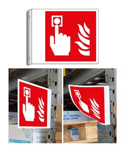 Cartello bifacciale flessibile  Pulsante allarme antincendio