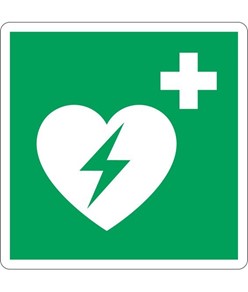 etichette adesive con simbolo defibrillatore di emergenza