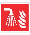 Cartello antincendio 'sistema estinzione incendio ad acqua'