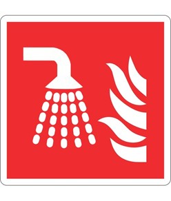 Cartello antincendio 'sistema estinzione incendio ad acqua'