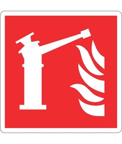 Cartello con simbolo 'spingarda antincendio'