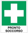 etichette adesive 'pronto soccorso' con simbolo e scritta