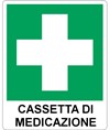 etichette adesive simbolo 'cassetta di medicazione' con scritta