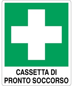 Cartello 'cassetta di pronto soccorso'