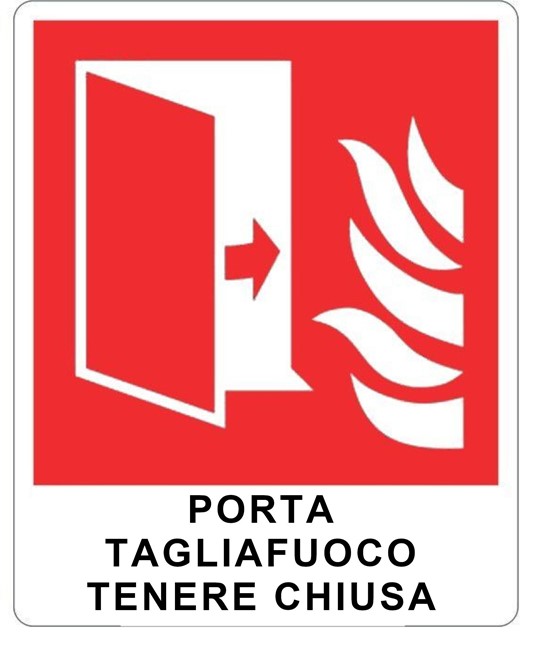 etichette adesive 'porta tagliafuoco, tenere chiusa' simbolo + testo etichette adesive 'porta tagliafuoco, tenere chiusa' simbolo + testo