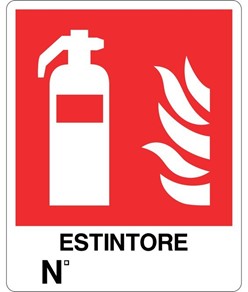 Cartello antincendio estintore N°