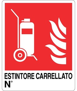 Cartello antincendio 'estintore carrellato N°'