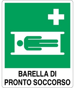 Cartello 'barella di pronto soccorso'