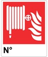 Cartello lancia antincendio con scritta 'N°'
