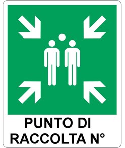 Cartello di emergenza 'punto di raccolta n.'