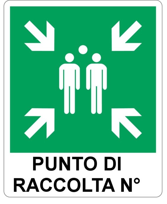 Cartello di emergenza 'punto di raccolta n.'