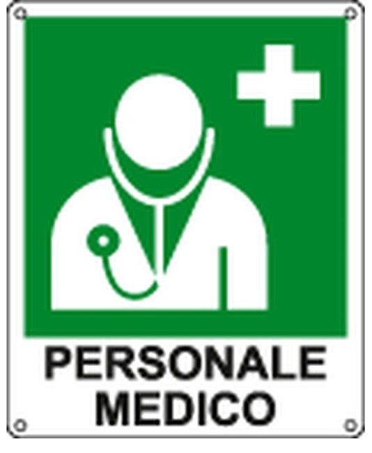 etichette adesive simbolo 'personale medico' con scritta
