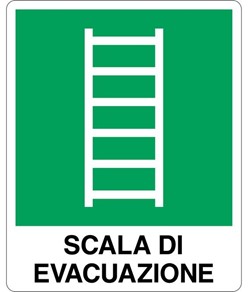 Cartello di emergenza 'scala di evacuazione'