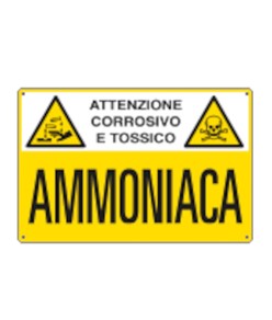 Cartello sostanze pericolose AMMONIACA