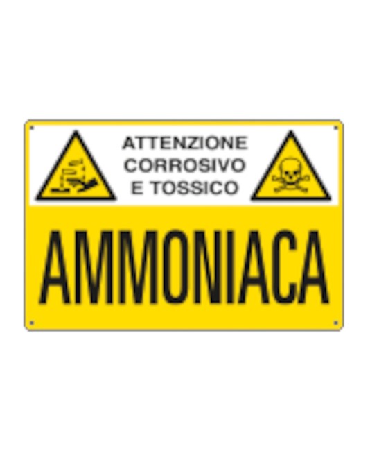 Cartello sostanze pericolose AMMONIACA Cartello sostanze pericolose AMMONIACA