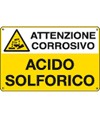 Cartello 'acido solforico attenzione corrosivo'