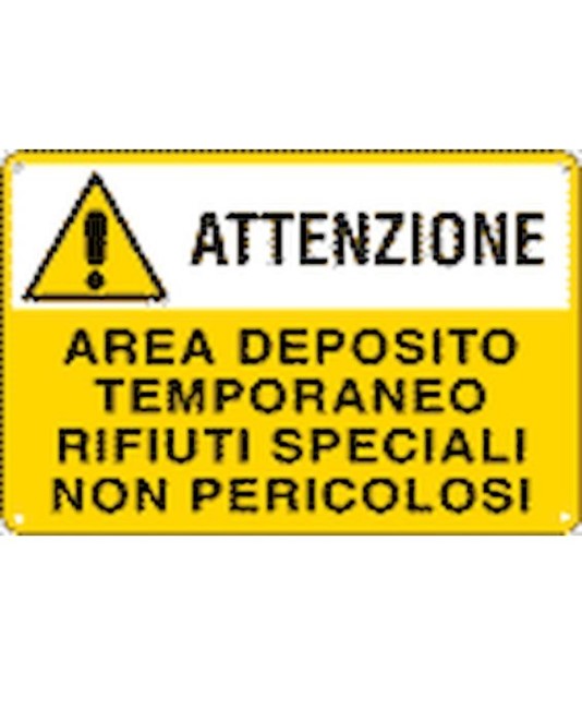 Cartello attenzione deposito rifiuti speciali non pericolosi Cartello attenzione deposito rifiuti speciali non pericolosi