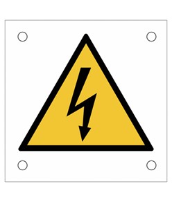 cartelli 'pericolo elettrico' in alluminio