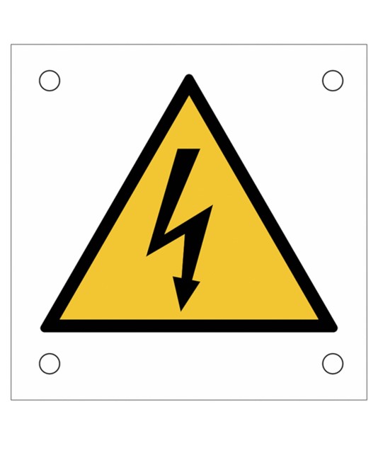 cartelli 'pericolo elettrico' in alluminio