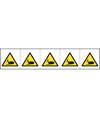 Etichette adesive  pericolo schiacciamento mani