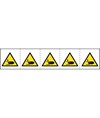 Etichette adesive  pericolo schiacciamento mani