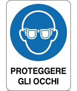 etichette adesive obbligo  proteggere gli occhi