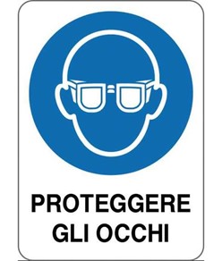 Cartello obbligo  proteggere gli occhi