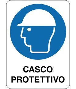 Cartello obbligo  casco protettivo