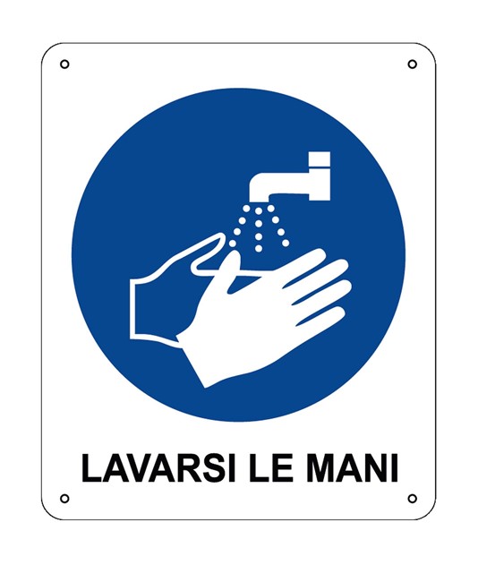 Cartello obbligo lavarsi le mani Cartello obbligo lavarsi le mani