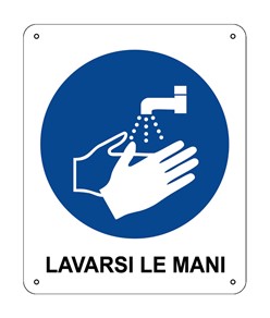 Cartello obbligo  lavarsi le mani