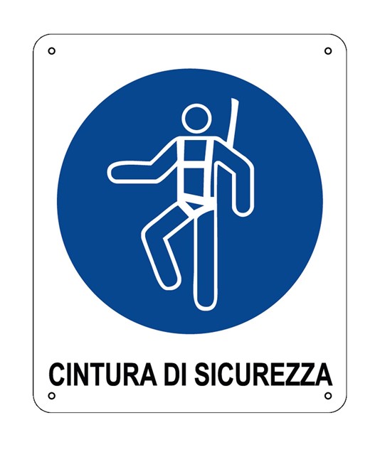 Cartello obbligo contura di sicurezza Cartello obbligo contura di sicurezza