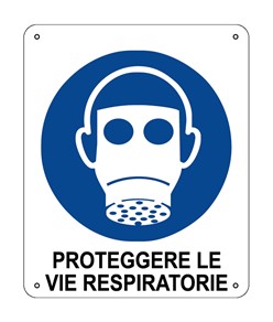 etichette adesive obbligo  proteggere le vie respiratorie