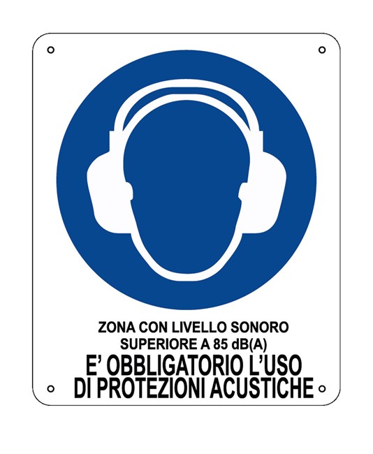 Cartello è obbligatorio l uso delle protezioni acustiche Cartello è obbligatorio l uso delle protezioni acustiche