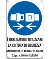 Cartello obbligo cintura di sicurezza