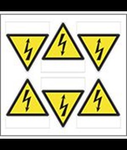 Adesivo pericolo per impianti elettrici
