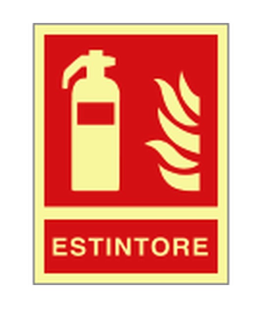 Cartello fotoluminescente 'Estintore' Cartello fotoluminescente 'Estintore'