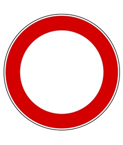Cartello di divieto  'Divieto di transito'