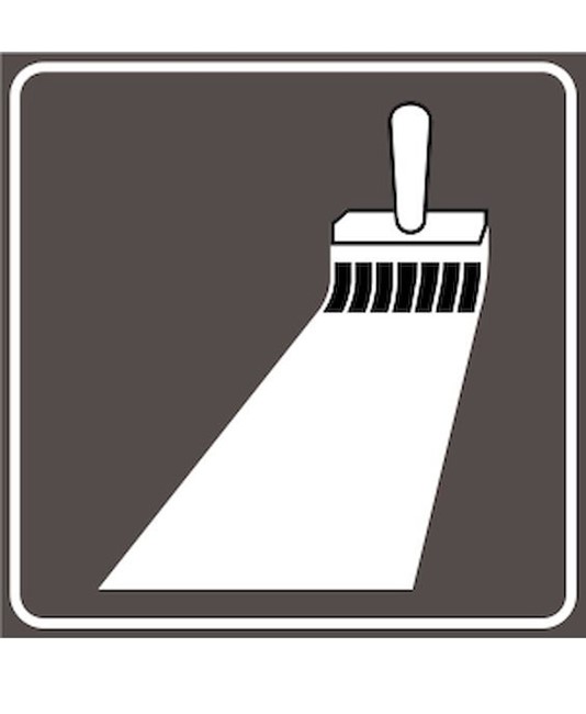 Cartello 'segnaletica orizzontale in rifacimento' in lamiera. Lato 80 cm Cartello 'segnaletica orizzontale in rifacimento' in lamiera. Lato 80 cm