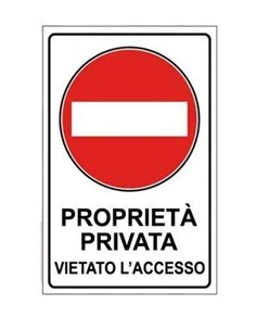 Cartello divieto di accesso per proprietà privata