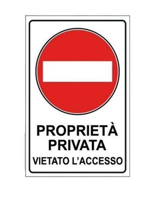 Cartello divieto di accesso per proprietà privata Cartello divieto di accesso per proprietà privata