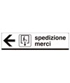 Cartello indicazione 'spedizione merci'